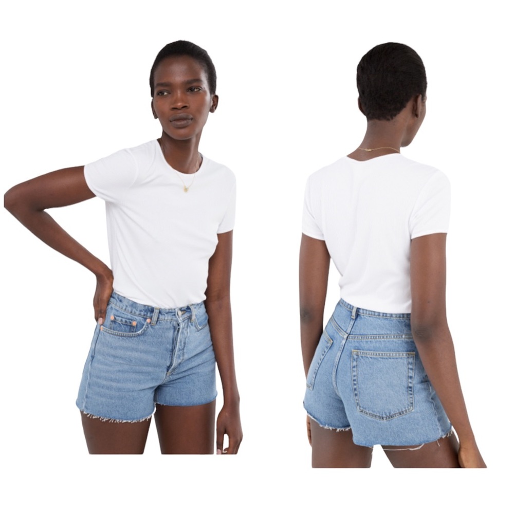 And Other Stories Raw Edge Denim Shorts